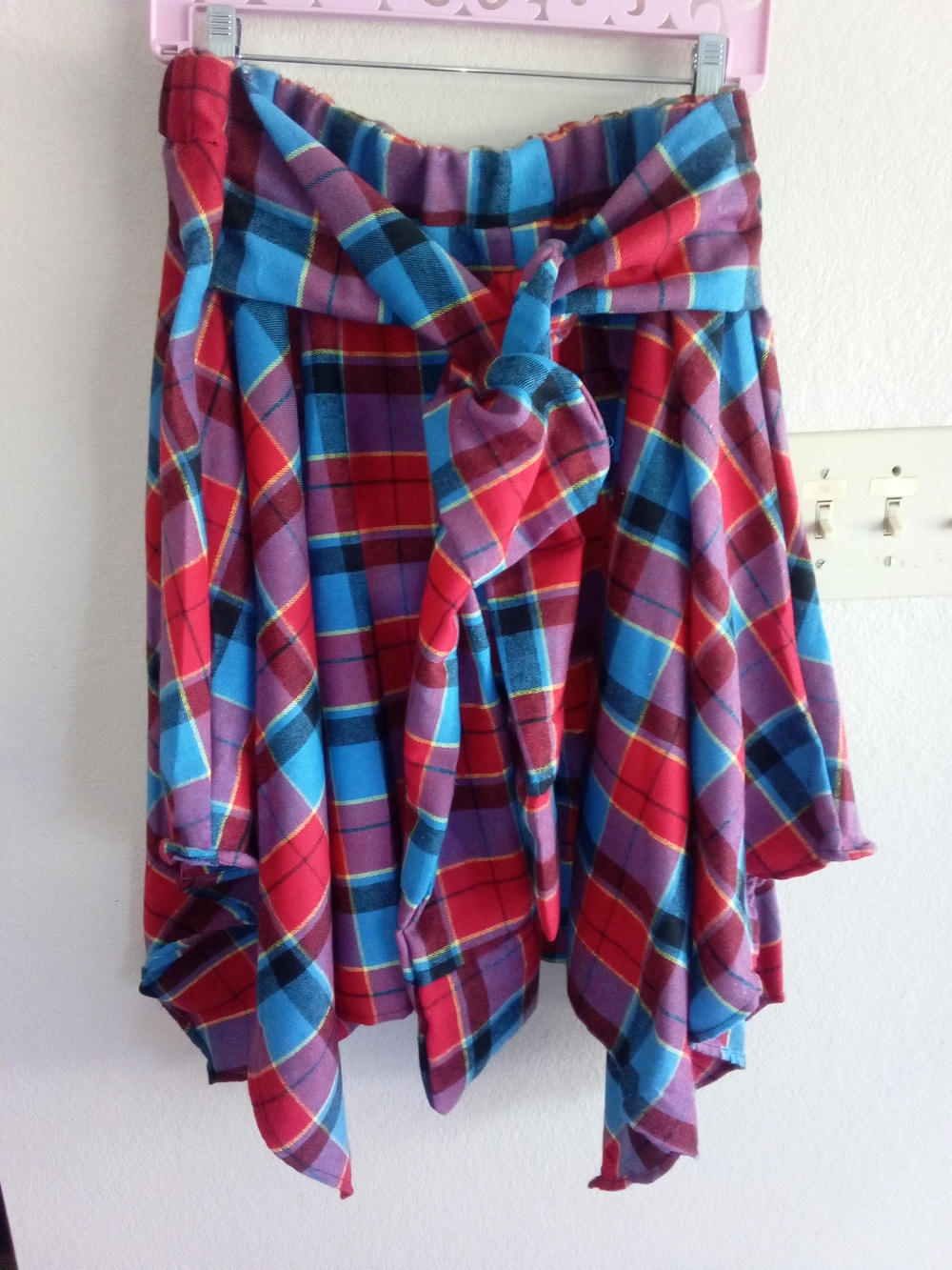 Plaid Skirt Various Front Tie Adorable